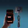 TRON 45W GaN charger in space gray with real-time digital watt display