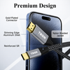 Gold-plated connector, aluminium shell and nylon braided jacket