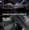 Retractable Bluetooth FM transmitter fitted in a car dashboard