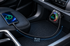 Bluetooth wireless connection, FM radio transmission and built-in retractable USB-C cable