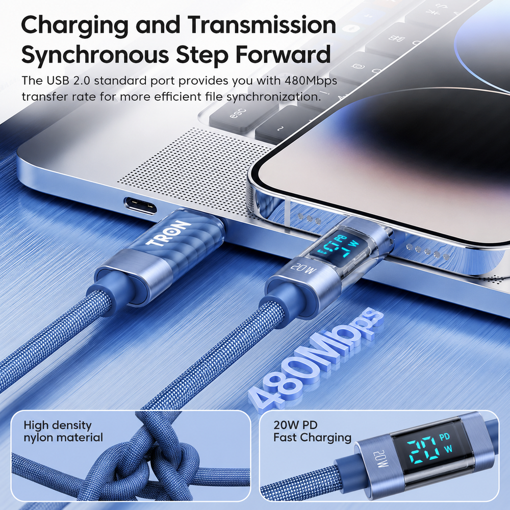 Charging and data transfer at 480Mbps