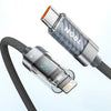 Transparent connector housing close up