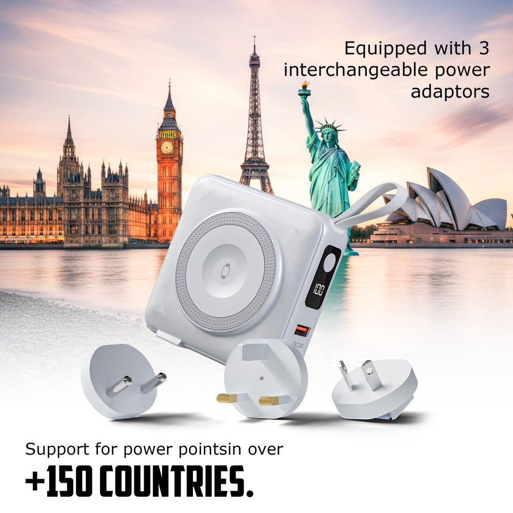 TRON 5-in-1 Travel Charger & Power Bank 10000mAh — Wireless + Apple Watch (view 20)